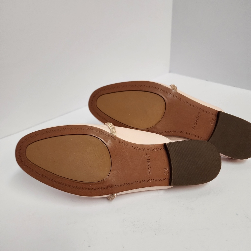 Vionic Women's Seraphina Leather Blush Pink Slip-On Mules Size 8.5 - Picture 6 of 8